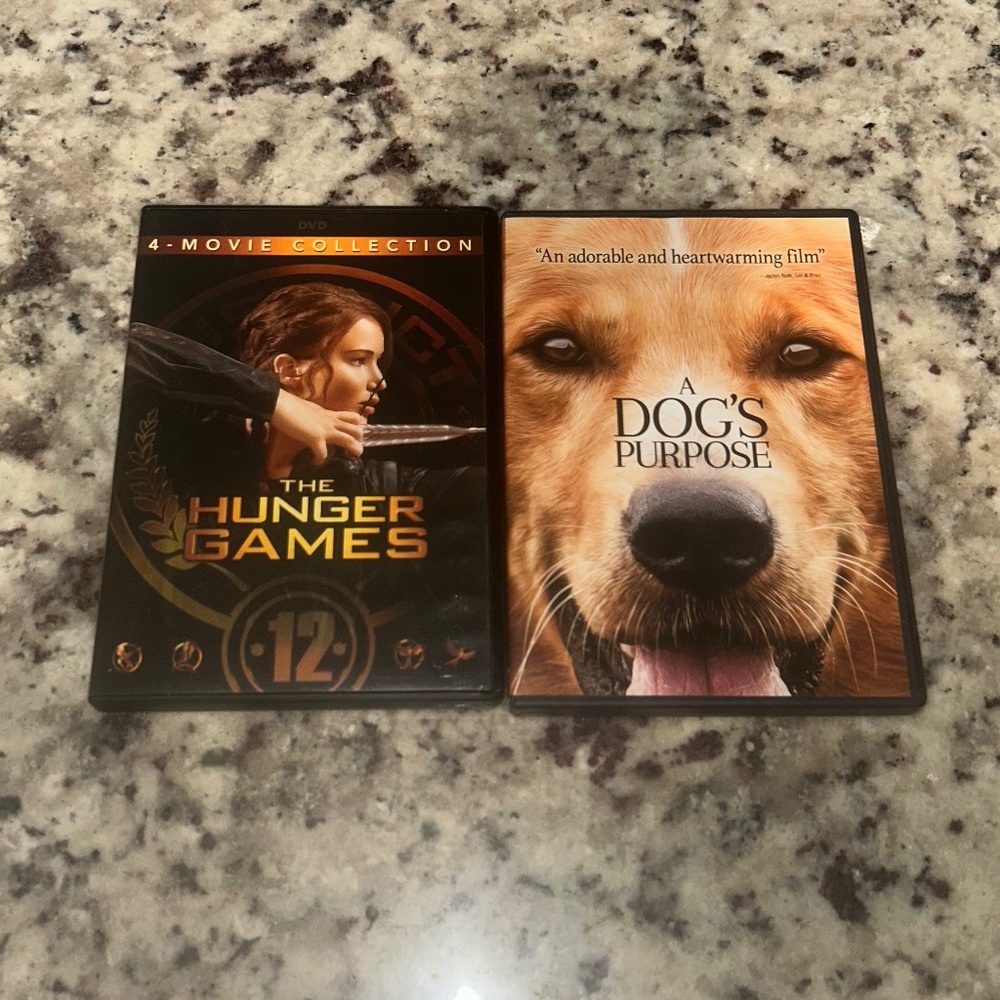 Movie Bundle of The Hunger Games 4 Movie Collection and A Dogs Purpose